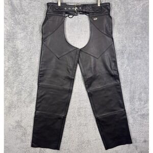 Harley Davidson Leather Chaps Mens M x32 Motorcycle Riding Biker Moto 98480-97VM